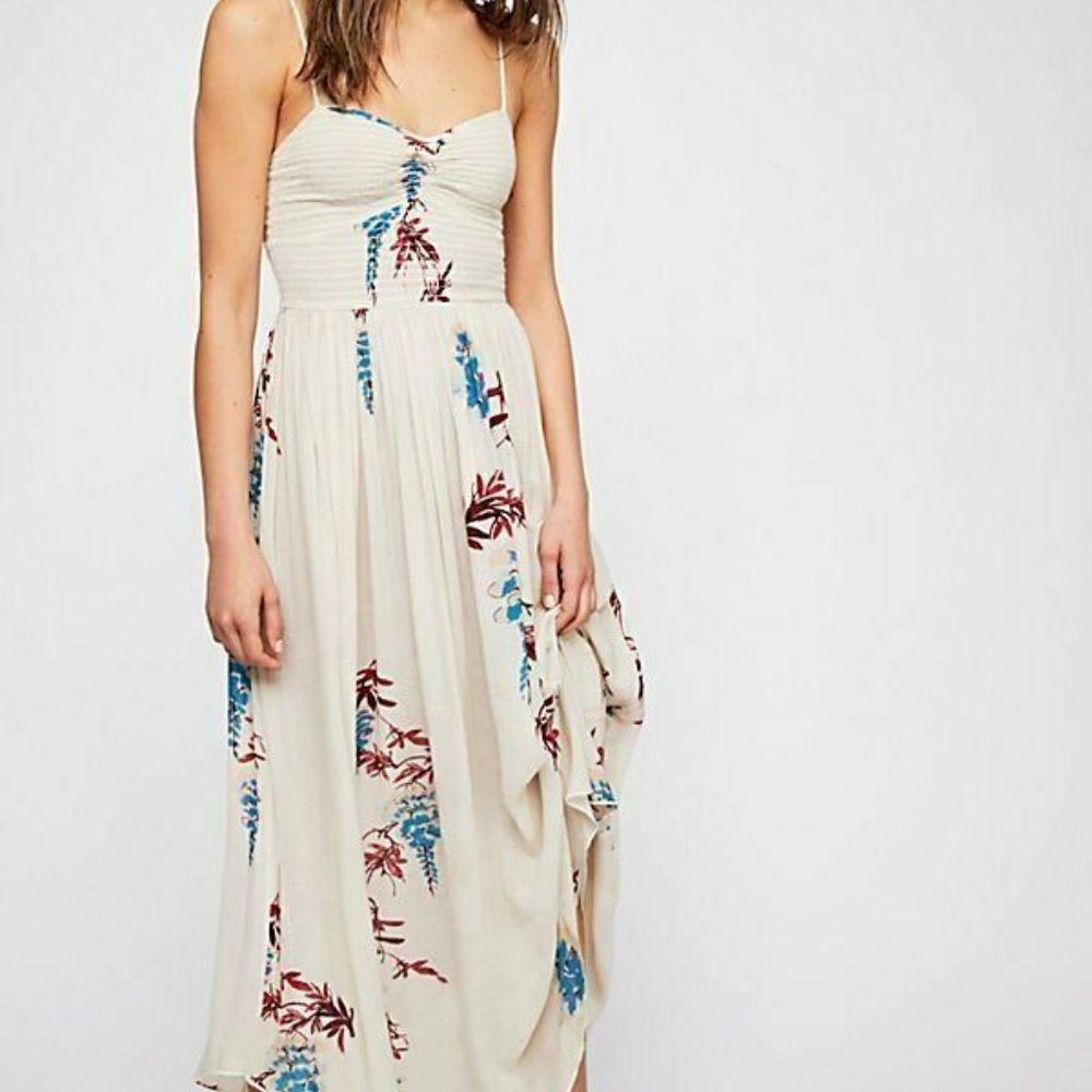 Smocked Free People Maxi Dress